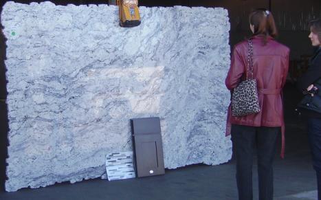 The natural stone selections process.